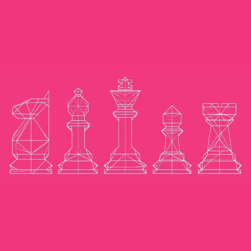 Jeu de société minimaliste de conception de pièces d’échecs