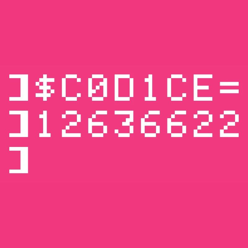 C0D1CE Codice 8-Bit Esadecimal Code Nerd Pix