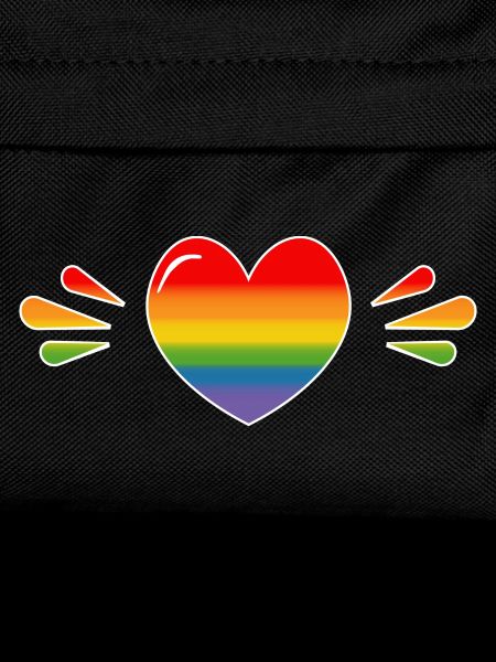 Rainbow Sparkling heart BLACK SHIRT