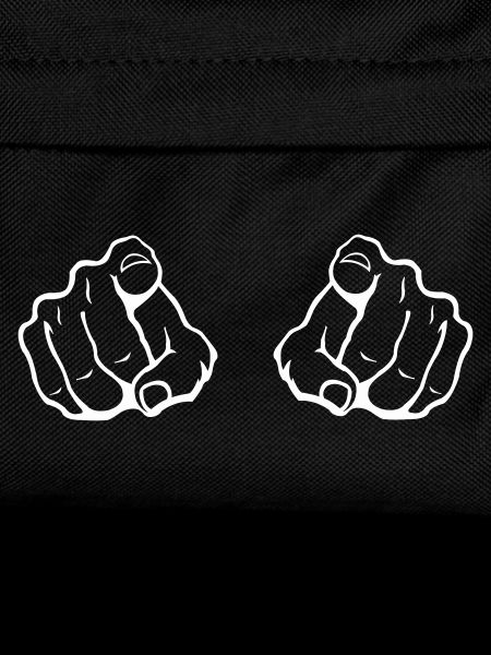 Two index fingers eye-catcher