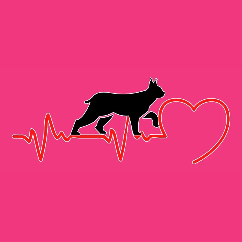 Der Luchs Katze ein Herzschlag in Liebe