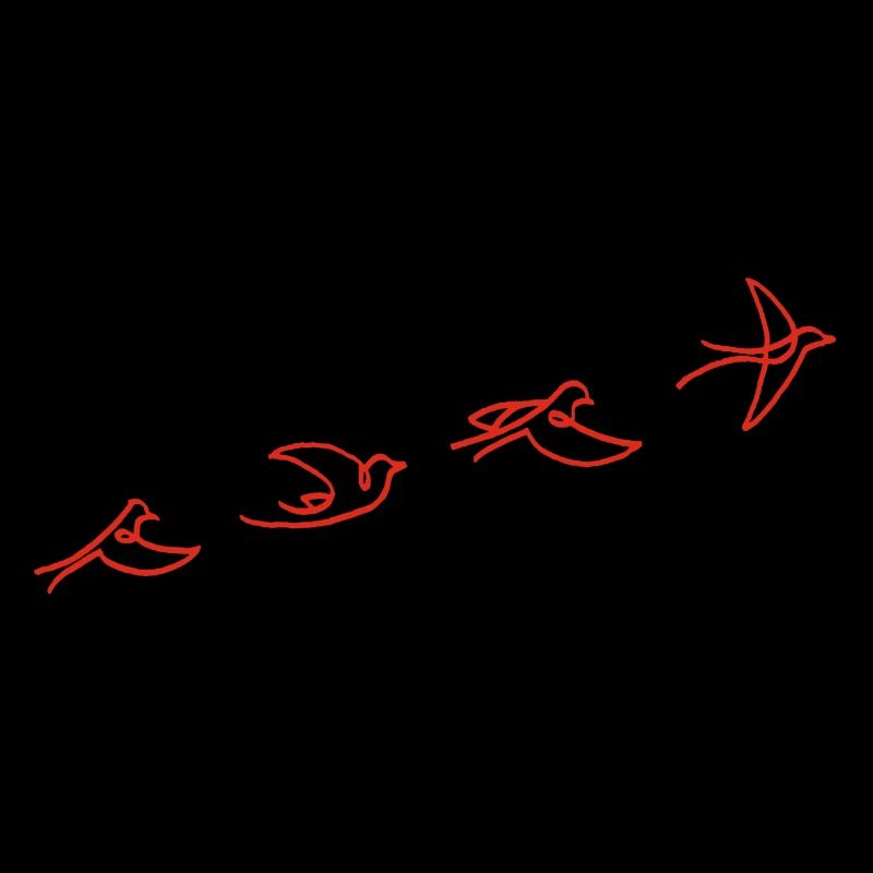 Le vol de l'oiseau rouge