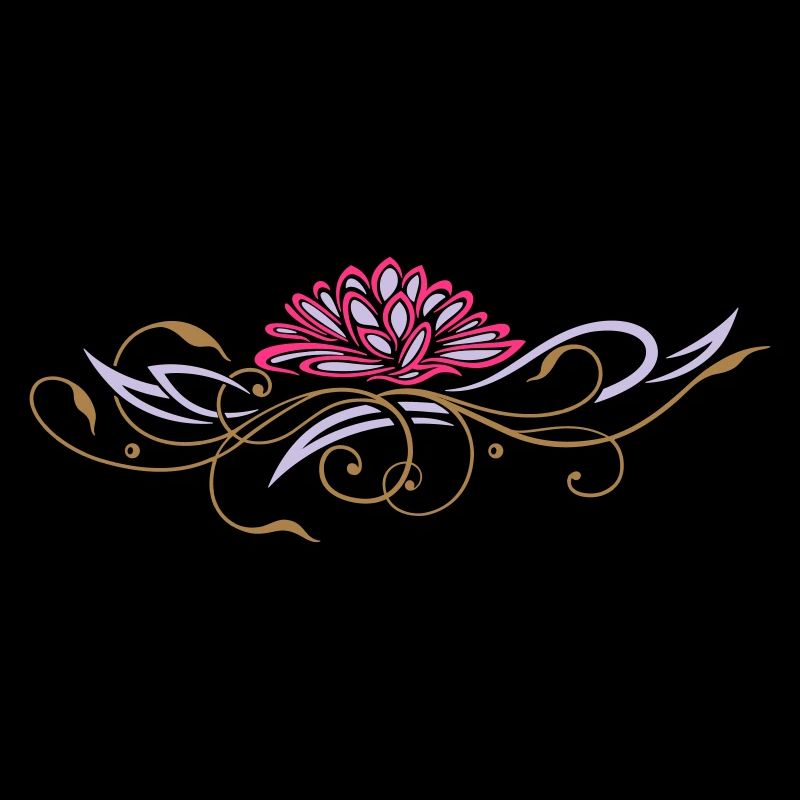 Lotus en filigrane avec ornements