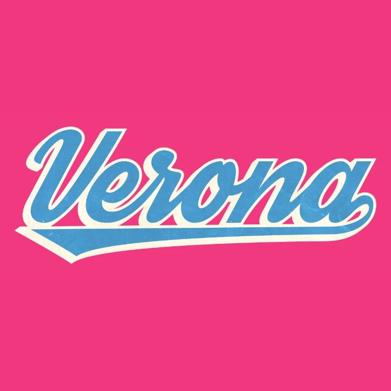 Verona Blue Script Logo