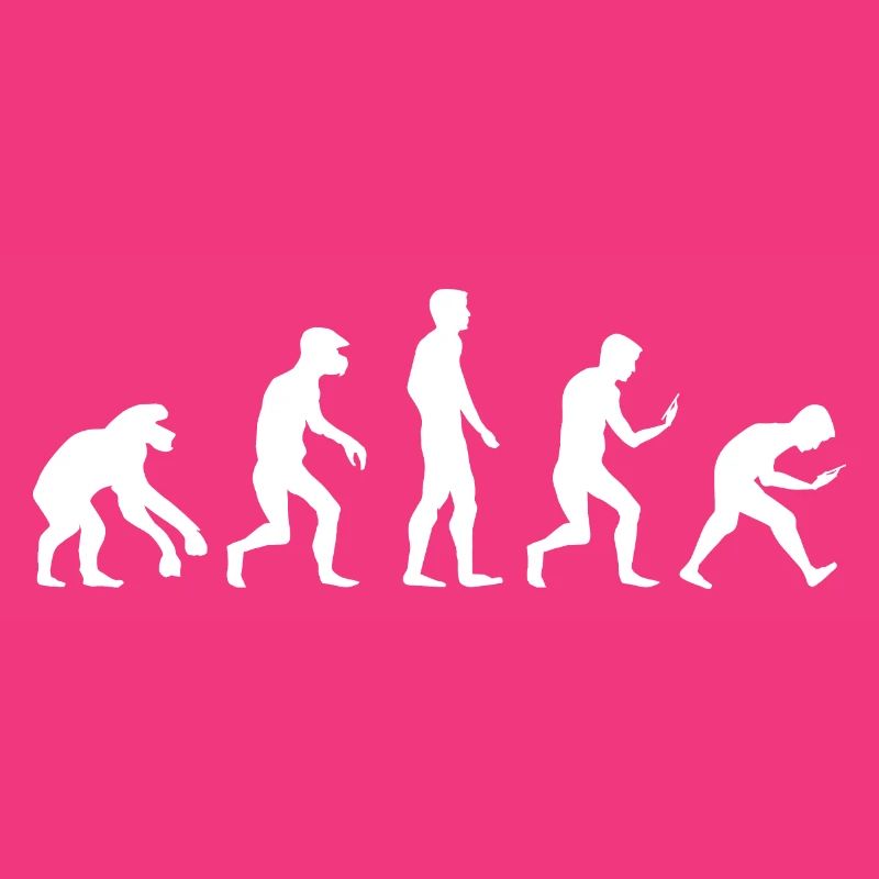 lustige Evolution smartphone handy Sucht Logo
