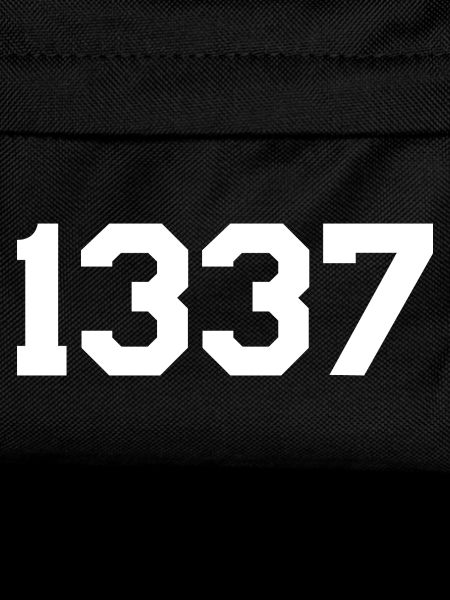 1337 – Weißes Textdesign