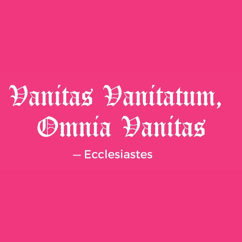 Vanitas Vanitatum Ecclésiaste Imprimé Tee