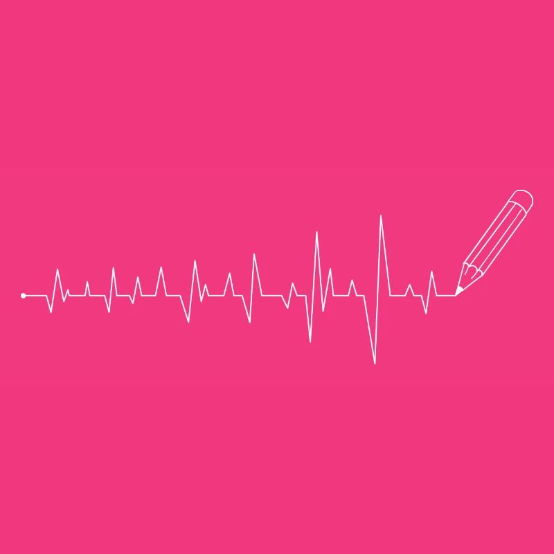 Dessin au trait au crayon ECG