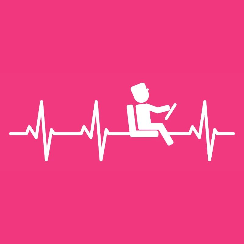 Bus Driver ECG Heart Line