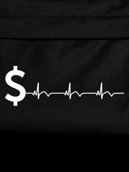 Dollar Sign $ ECG Heartbeat