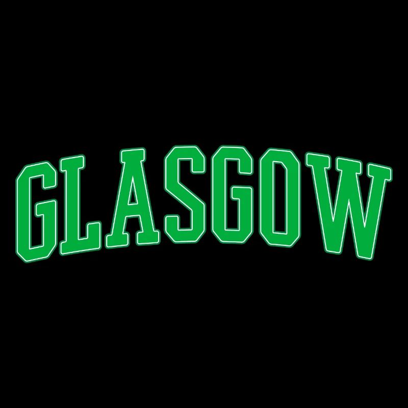 Glasgow College Style Green Block Font