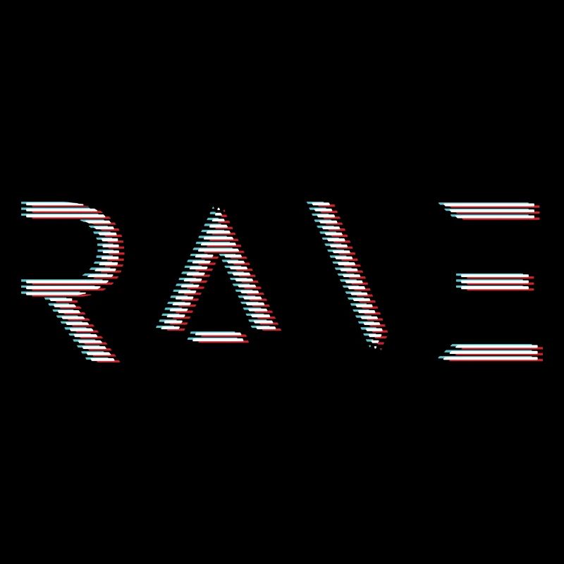 Rave Art design glitchy - raver EDM Techno House