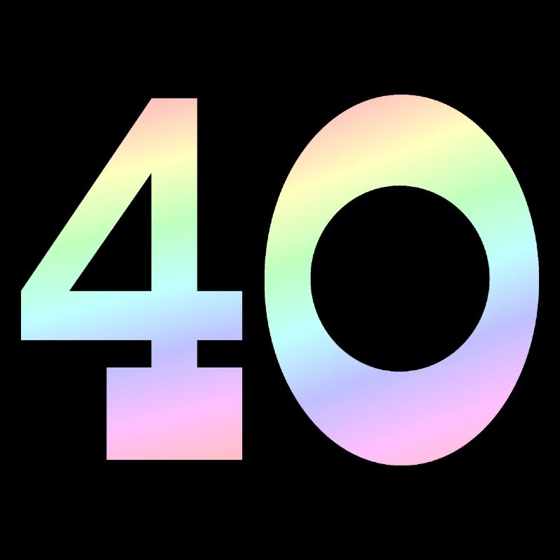 Geburtstagsgeschenk, 40 pastell Verlauf