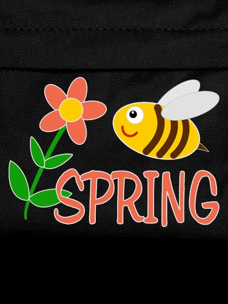 Spring motif with bee