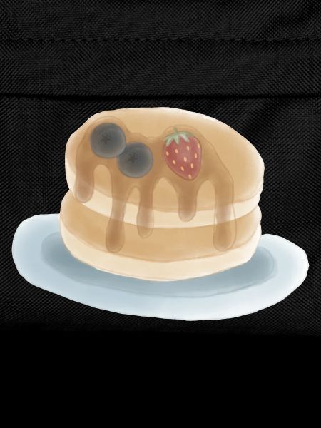 Sweet Berry Pancakes Illustration