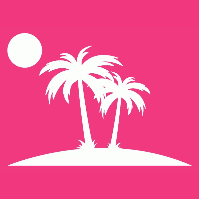 Silhouette de Palm Island sur la plage