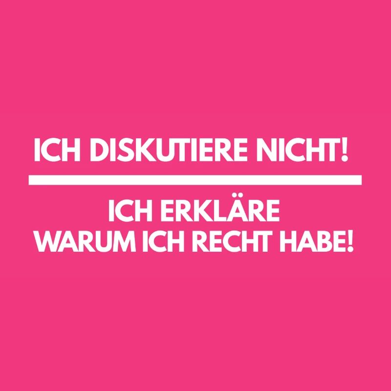 ICH DISKUTIERE NICHT