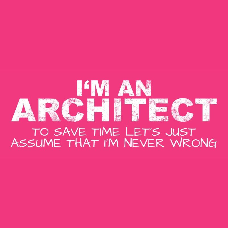Architecte Never Wrong Save Time Funny