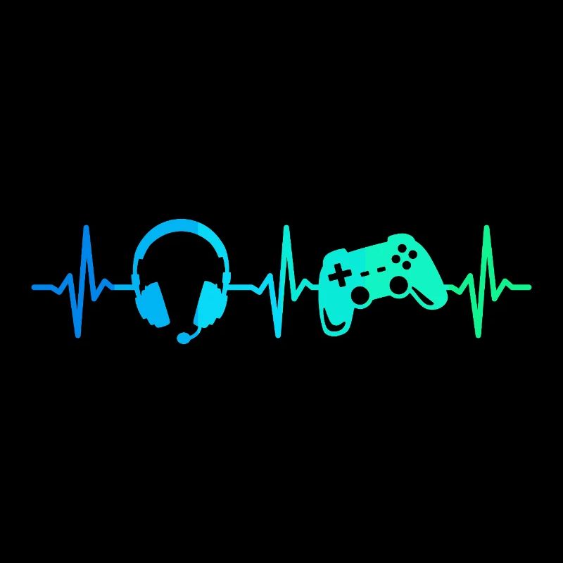 Gamer Herzschlag Gaming Controller Gamepad Headset