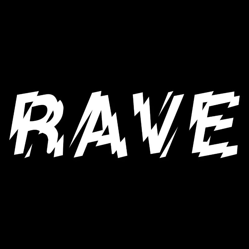 Rave-Musik einfaches Typografie-Logo