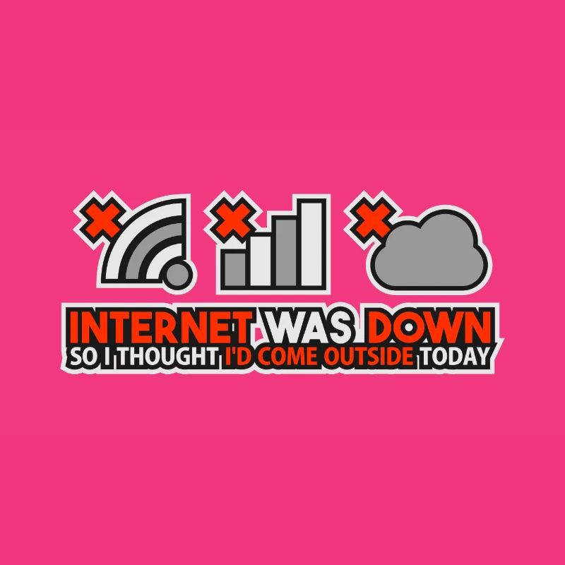 Internet Was Down - Offline Programmierer Computer