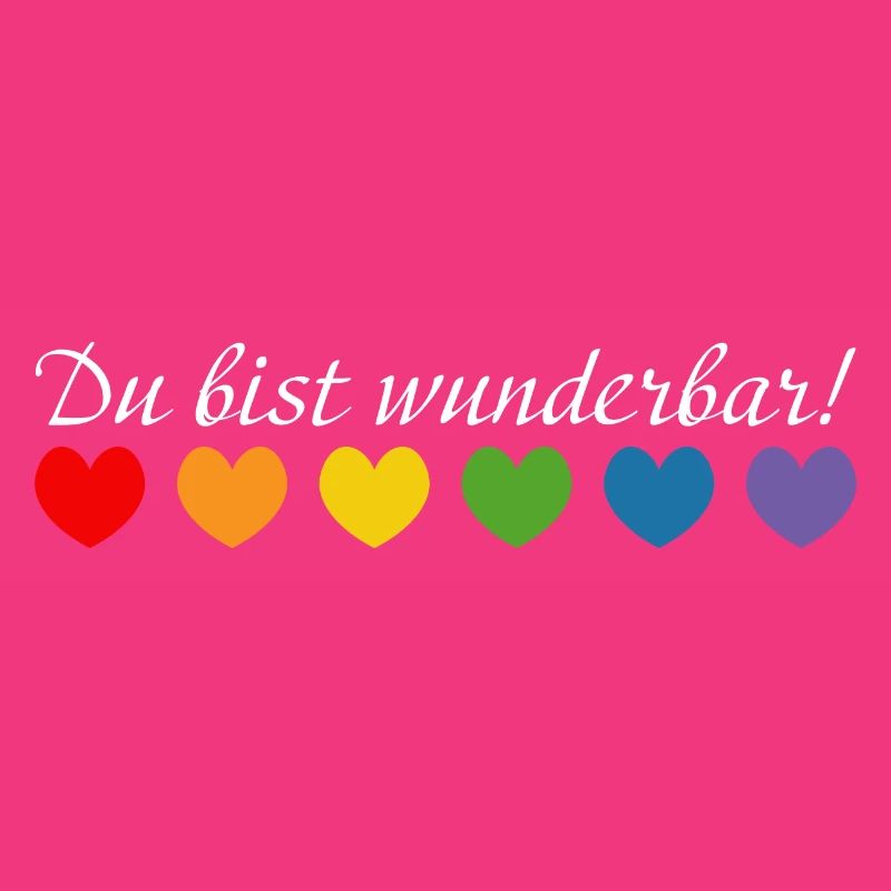 Regenbogenherzchen du bist wunderbar white