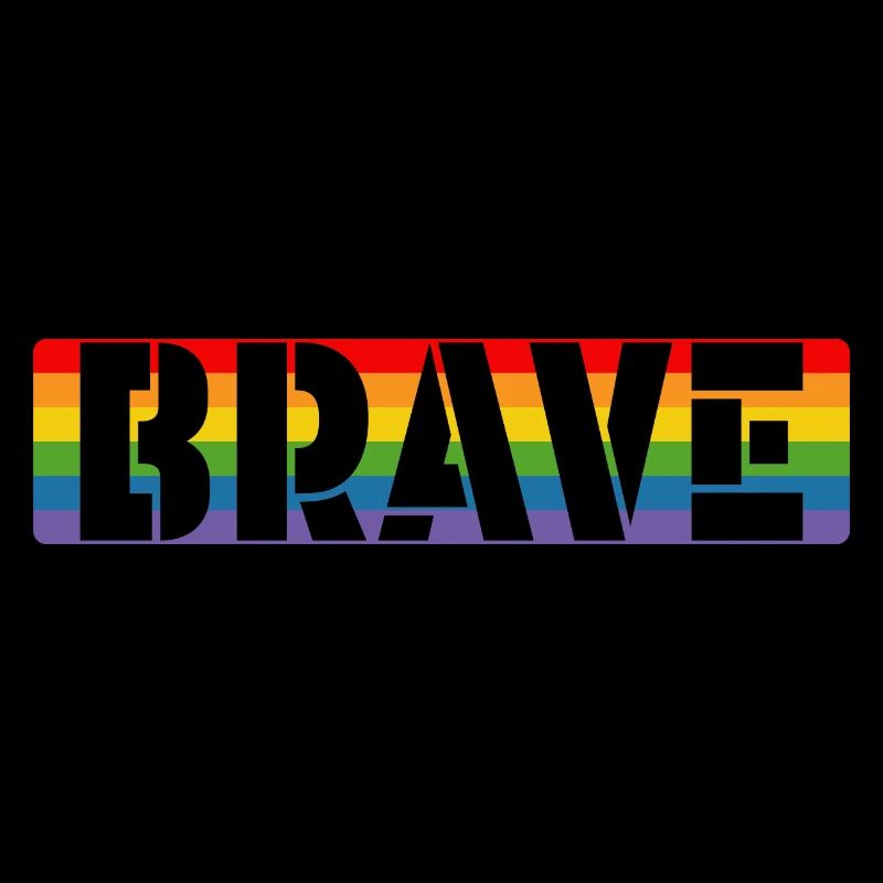 LGBT pride Rainbow Tshirt brave