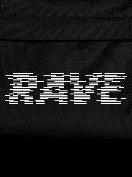 Rave music glitched logo design
