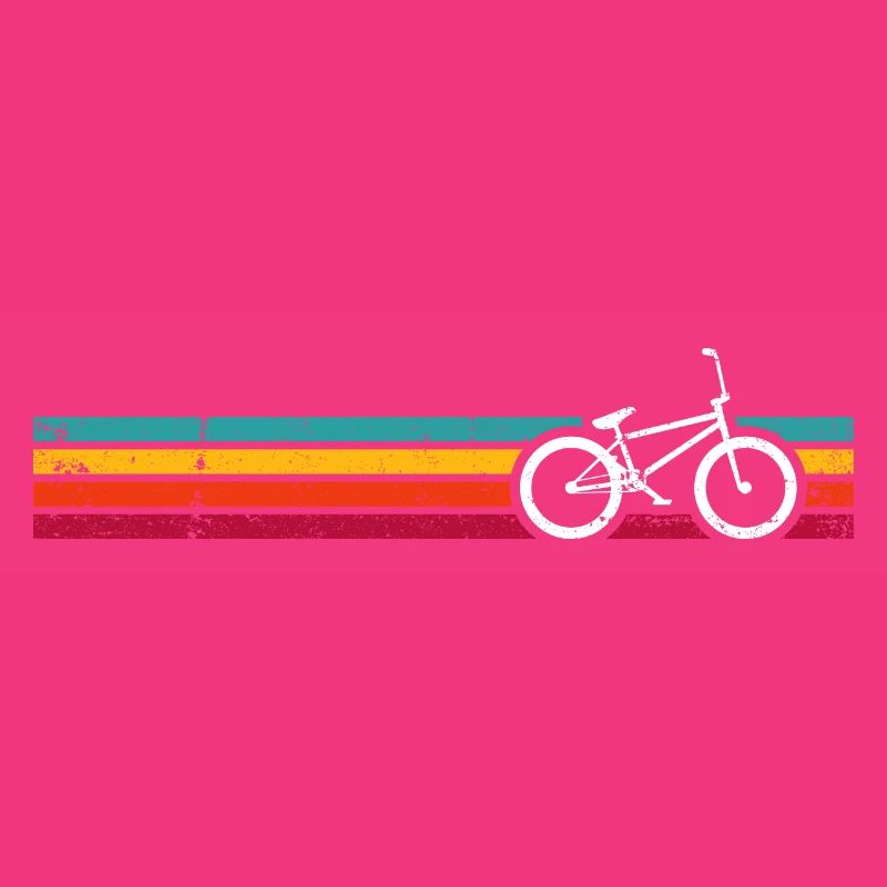 Rayures de vélo arc-en-ciel rétro