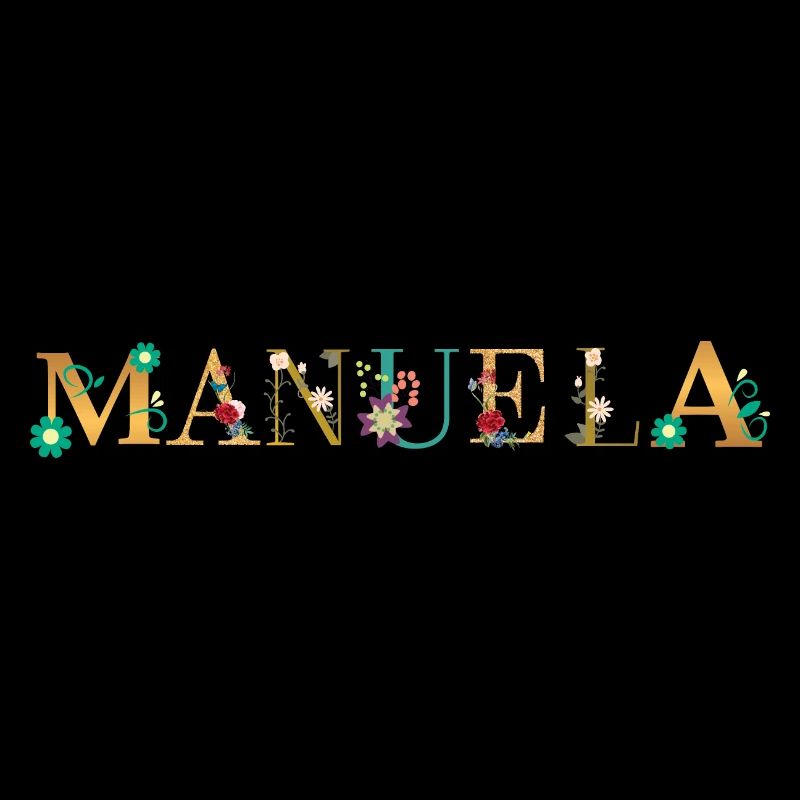 MANUELA Name mit Blumen geschmückt