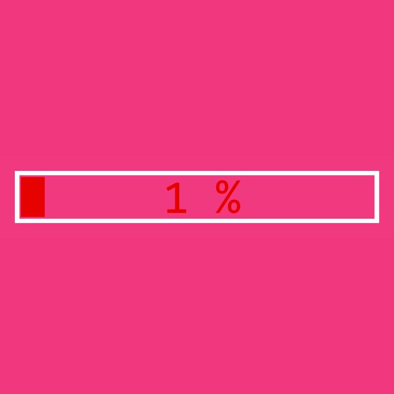 Loading Bar Red 1% outline White