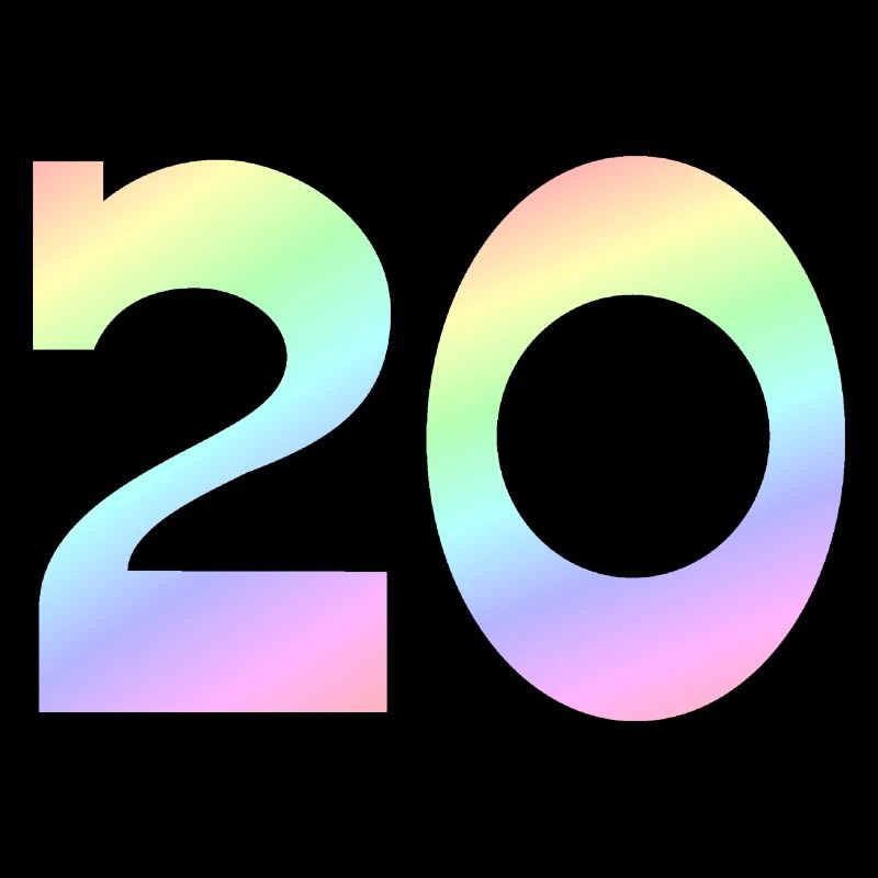 Jubiläum, 20 pastell Verlauf
