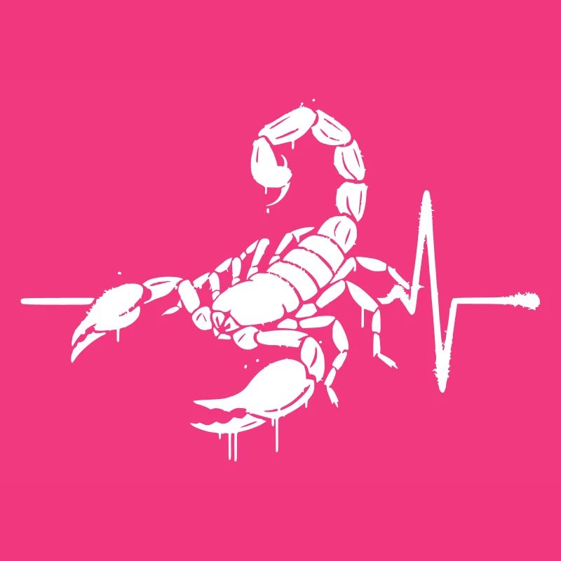 Scorpio Pulse Heartbeat Grunge Vector