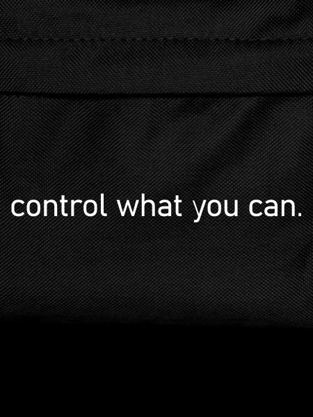 control what you can