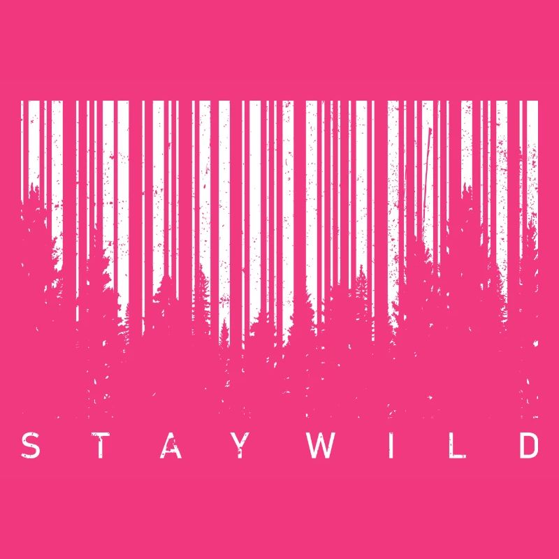 Forest Barcode Silhouette