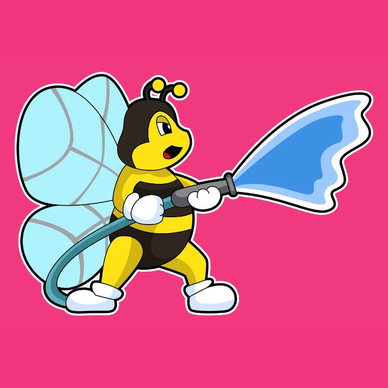 Bee Firefighter Fire Hose Fire Brigade