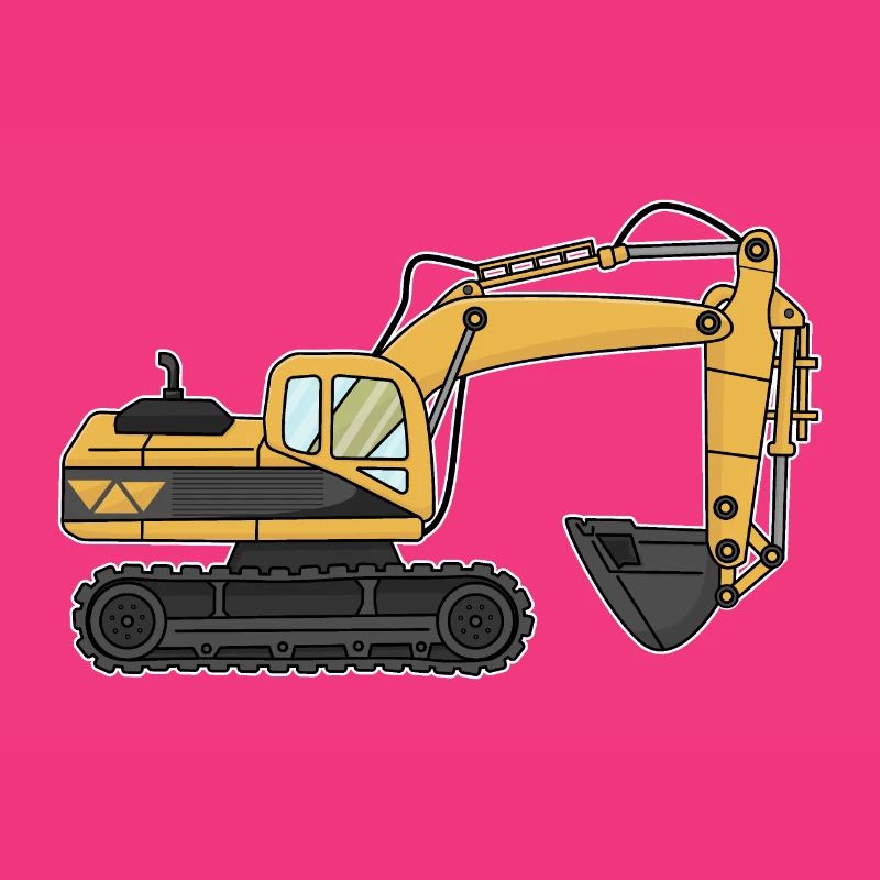 Excavator, construction site