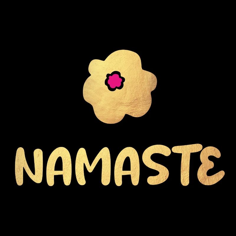 Namaste Yoga Blume Gold Meditation vibes om