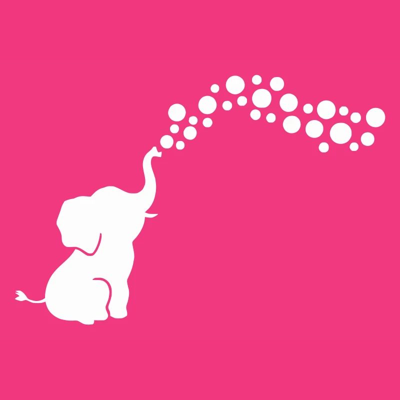 Verspielter Elefant, der Blasen bläst