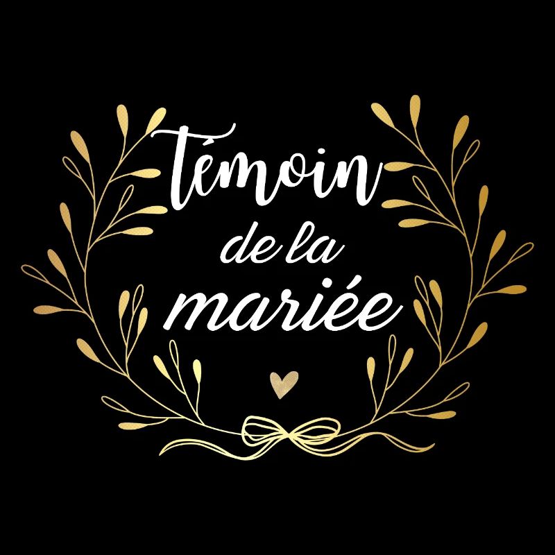 Témoin de la mariée couronne doré