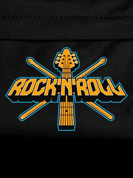 Retro Rock'n'Roll Guitar Emblem
