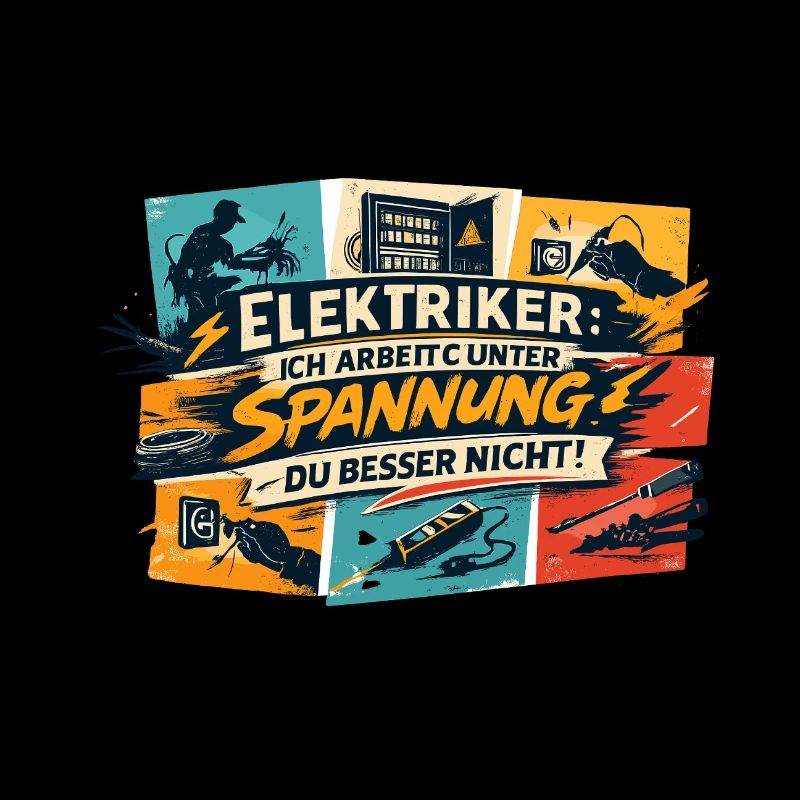 Elektriker unter Spannung Comic