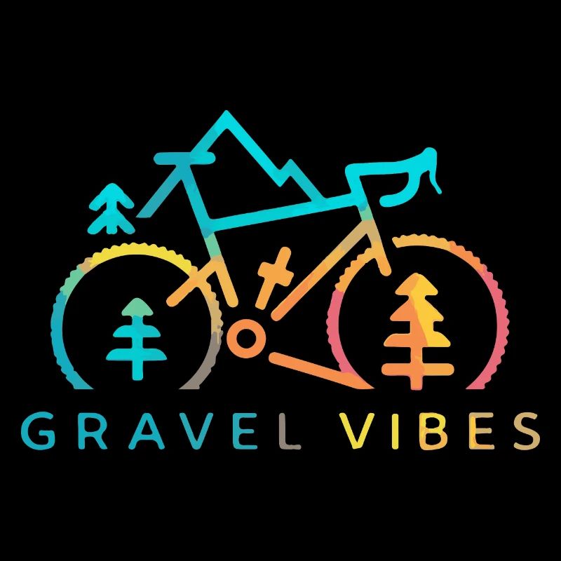 Graphique vibrant de piste de vélo de gravier