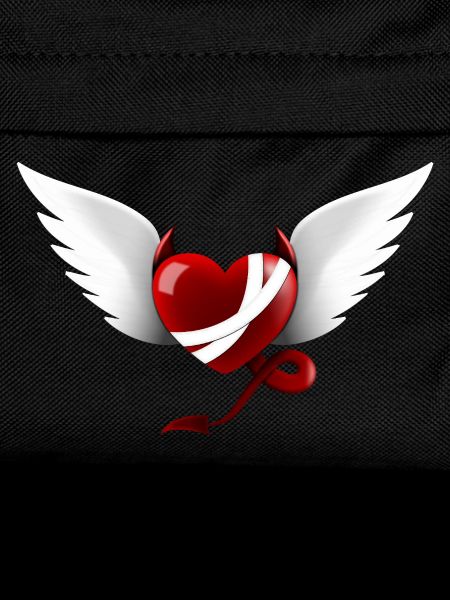 Heart Devil Angel Design Gift