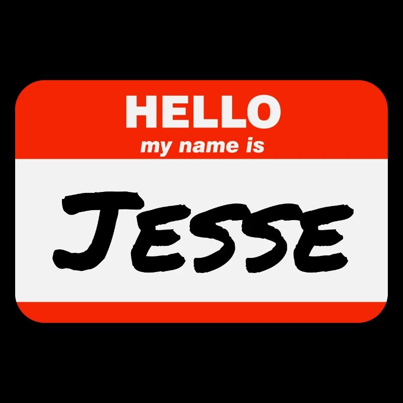 Hello My Name Is Jesse Label Name Tag