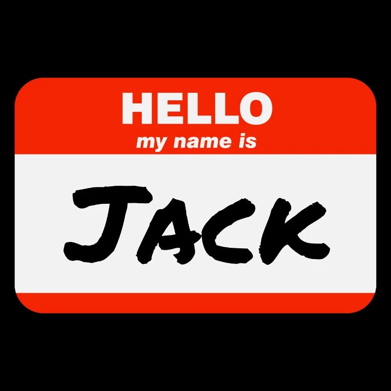 Hello My Name Is Jack Label Name Tag