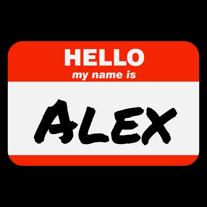 Hello My Name Is Alex Etikett Namensschild