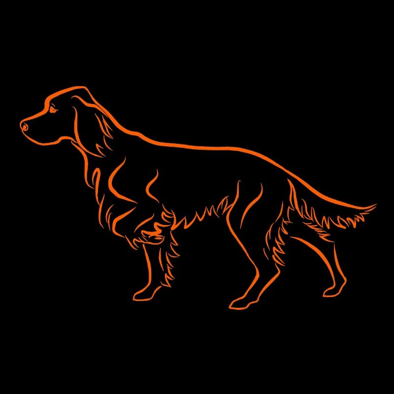 Setter vorstehend in orange
