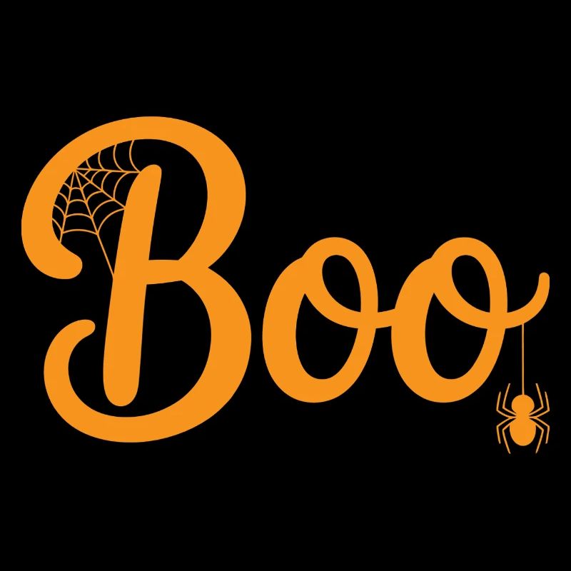 Boo Cobweb Orange Halloween