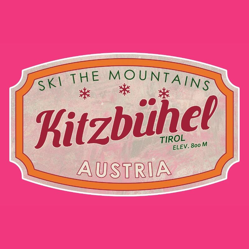 Alpine Vintage Label Kitzbühel Austria